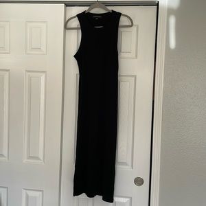 Banana Republic Casual Black Ribbed Dress